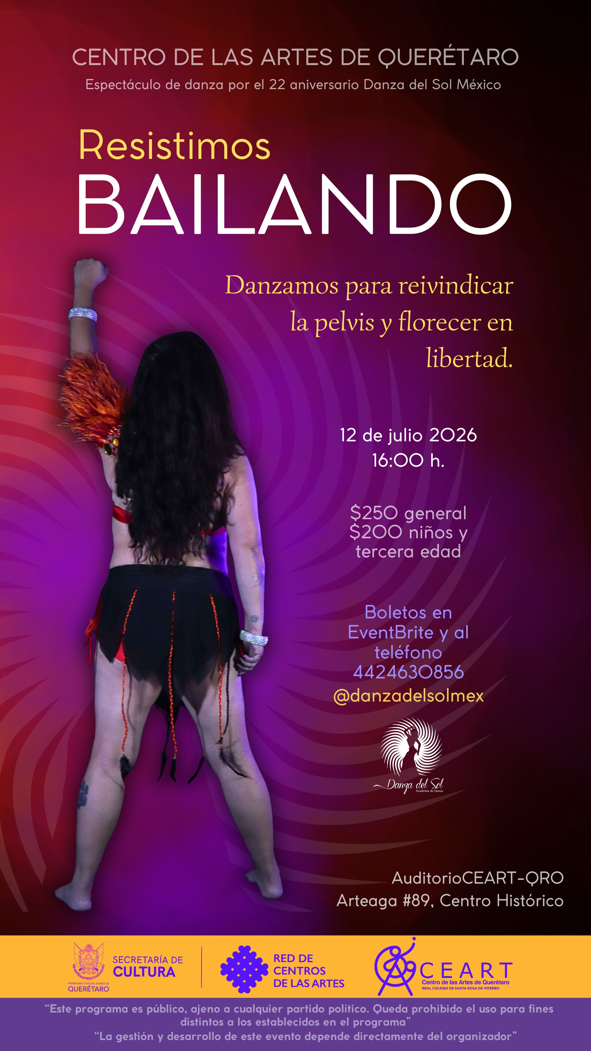 Póster Festival Resistimos Bailando — 22 Aniversario Danza del Sol